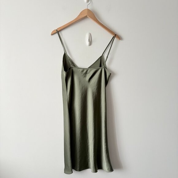 Aritzia Wilfred Mini Only Slip Dress Bitter Sage Green Size Small - Picture 4 of 6